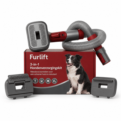 Furlift™ 3-in-1 Hondenborstelset met Stofzuigfunctie