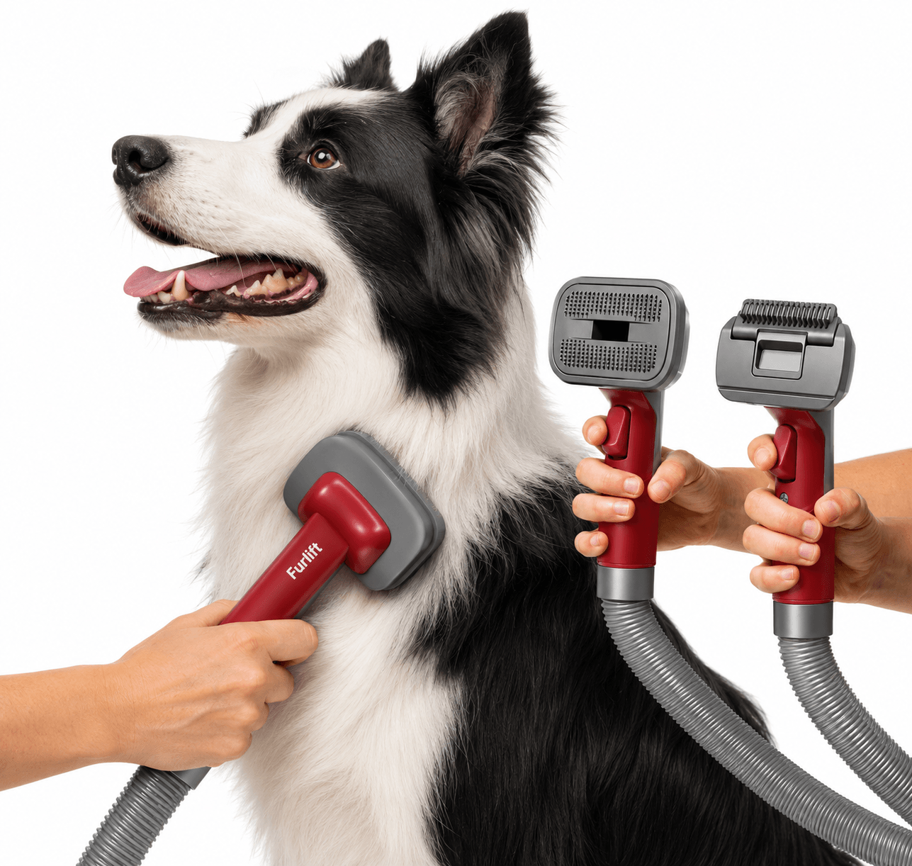 Furlift™ 3-in-1 Hondenborstelset met Stofzuigfunctie